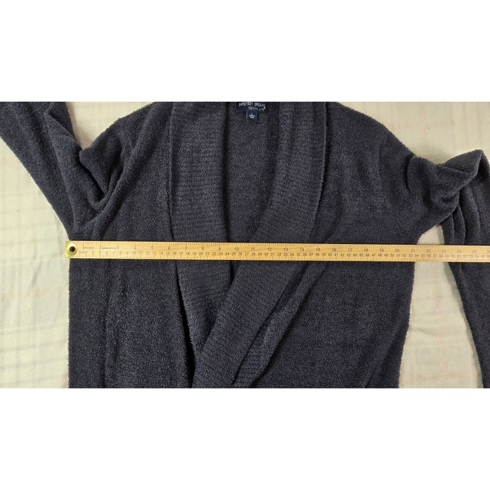 Barefoot Dreams CozyChic Lite Circle Cardi Cardigan Sweater Slate Gray Women's L - Picture 6 of 11